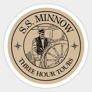 All aboard the S.S. Minnow for a three hour tour Sticker